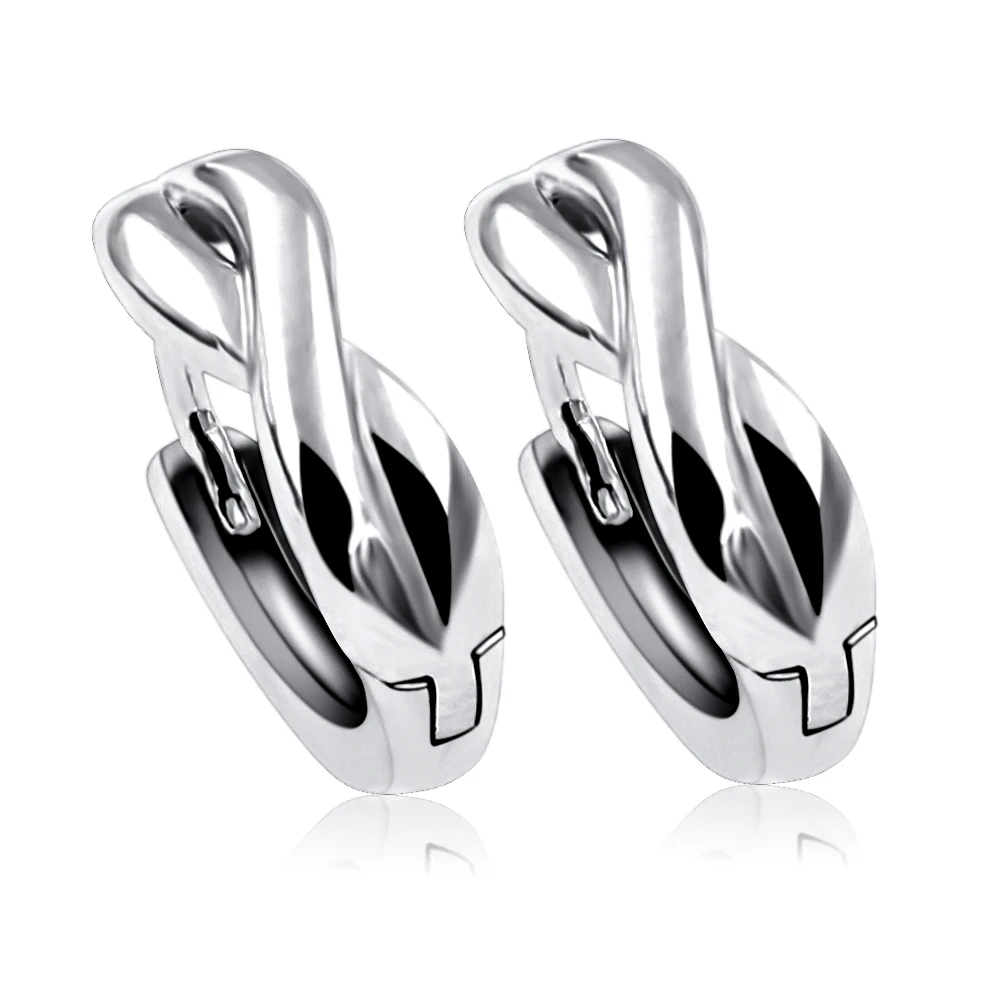 

Hip Hop Unlimited 8 Words Hoop Earring Piercing Jewelry Gift Stainless Steel Earrings for Women Men