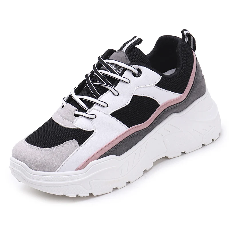 Женские кроссовки на массивной платформе повседневная обувь из