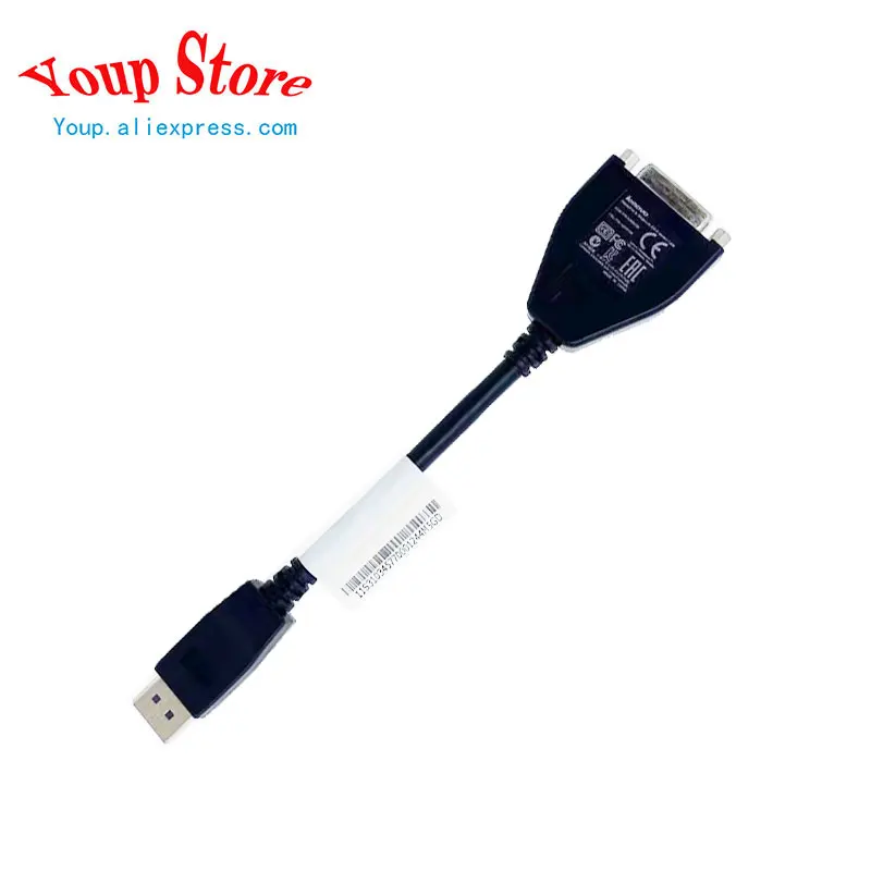 Переходник DisplayPort на один канал DVI-D 20 см для ноутбуков Lenovo Thinkpad HP Dell 43N9160 43N9159 00XJ087 |