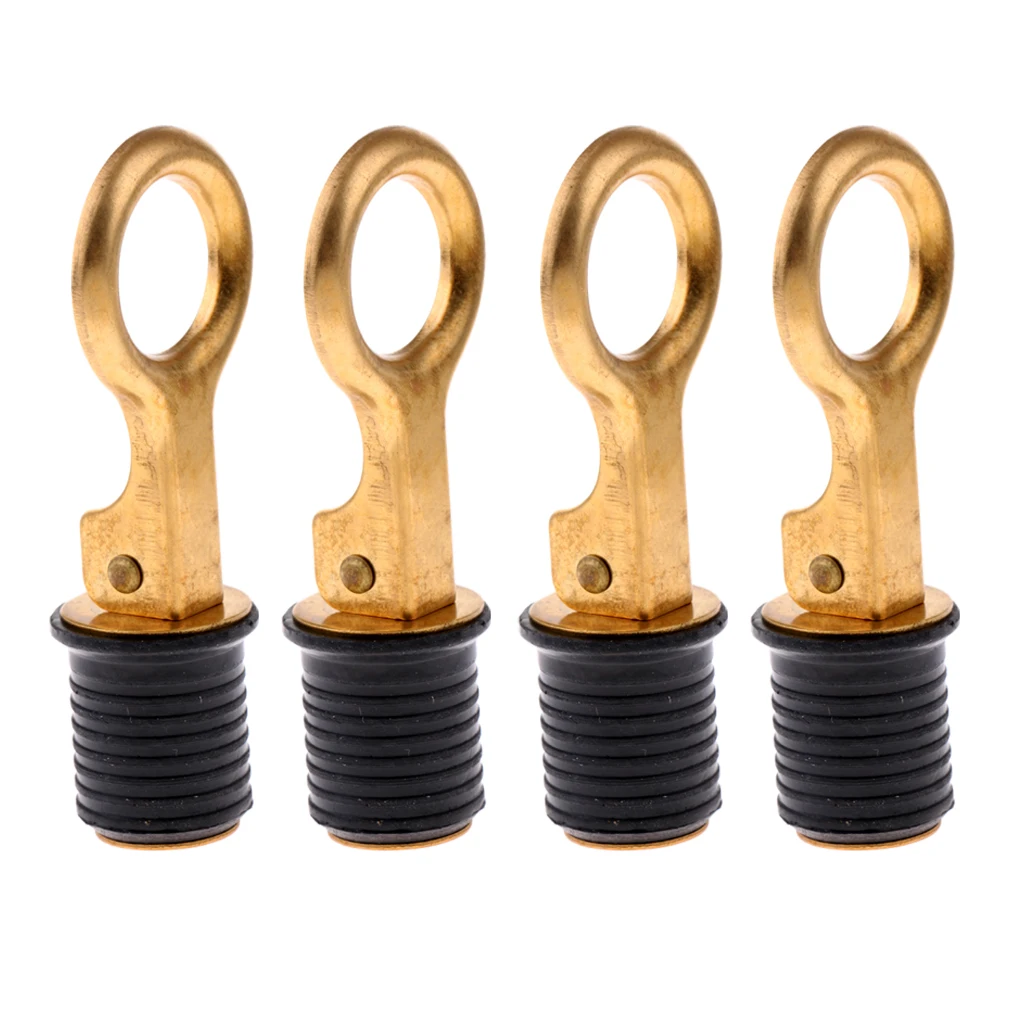 4 Pieces Brass Snap Flip Style Boat Bailer Livewell Hull Drain Plug Fittings | Автомобили и мотоциклы