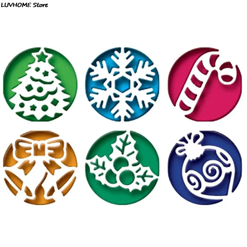 

Cut Die 6Pcs Christmas Circle Scrapbook Paper Craft Blade Punch Stencils Dies