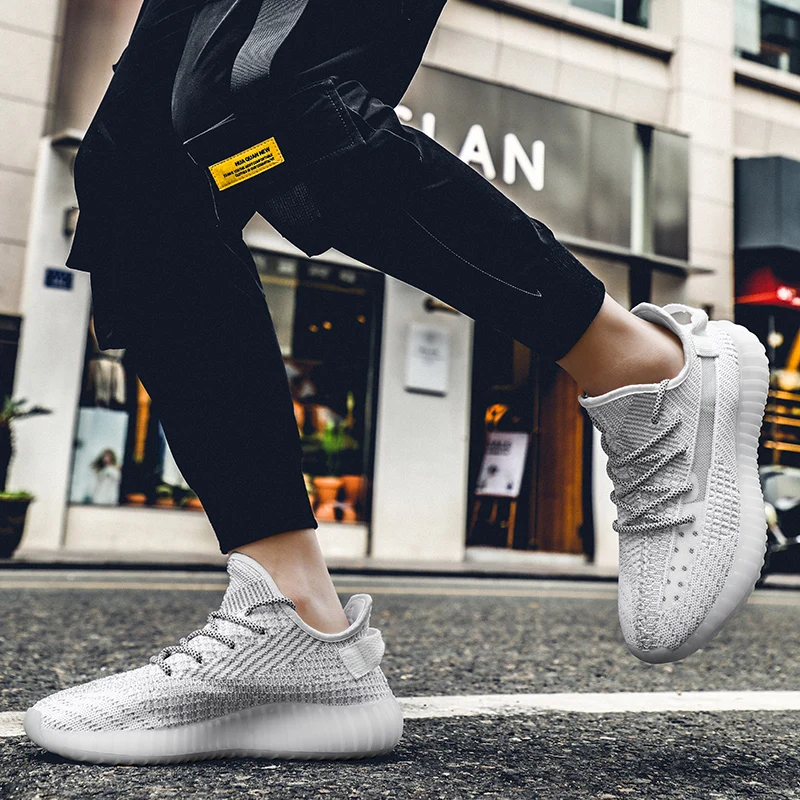 Кроссовки для бега мужские кроссовки белого цвета вязаные оригинальные