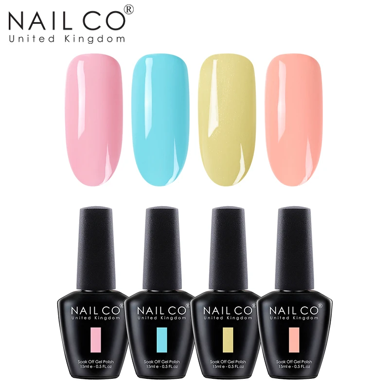 NAILCO 4 шт./компл. Гель-лак УФ светодиодный лак для ногтей горячая краска набор