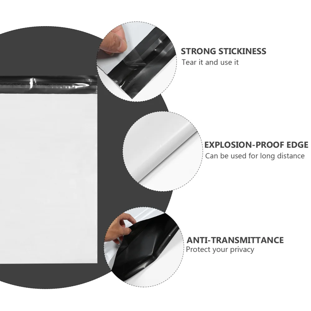 

100Pcs Thickened Express Pouch Waterproof Package Bag Storage Pouch (White)