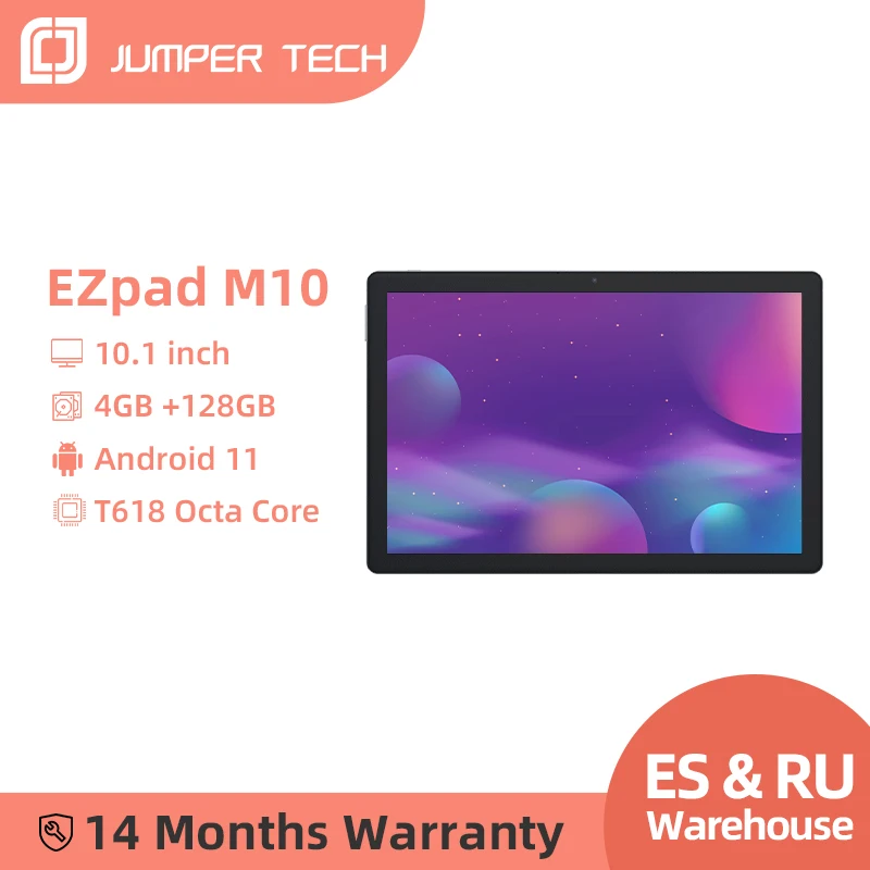 

Jumper EZpad M10 Android 11 Tablet UNISOC T618 Octa Core 4GB RAM 128GB ROM 1920x1200 10.1 inch Tablets PC Dual Wifi Type-C