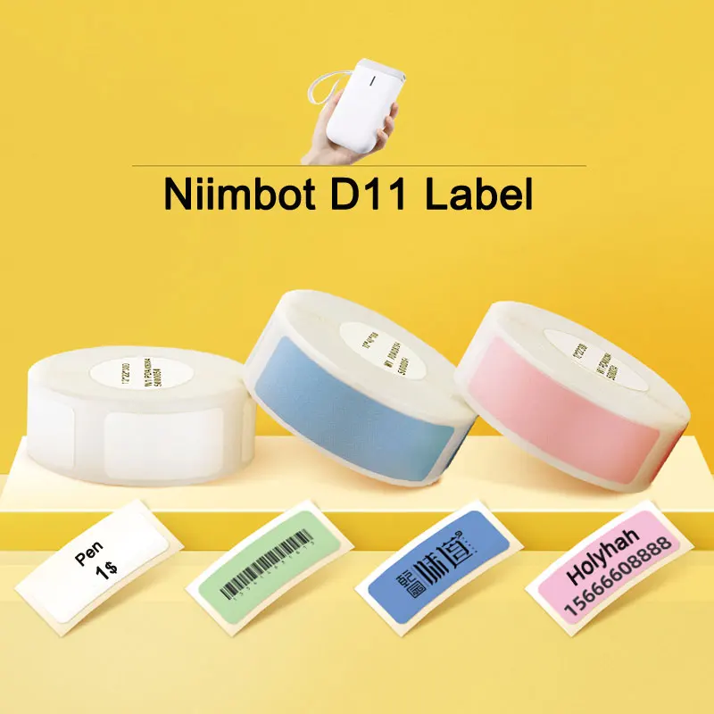 Niimbot D11 Mini Label Printer Sticker Paper Waterproof Anti-Oil Tear-Resistant All Size Color for Shop Price Tag Home | Компьютеры и
