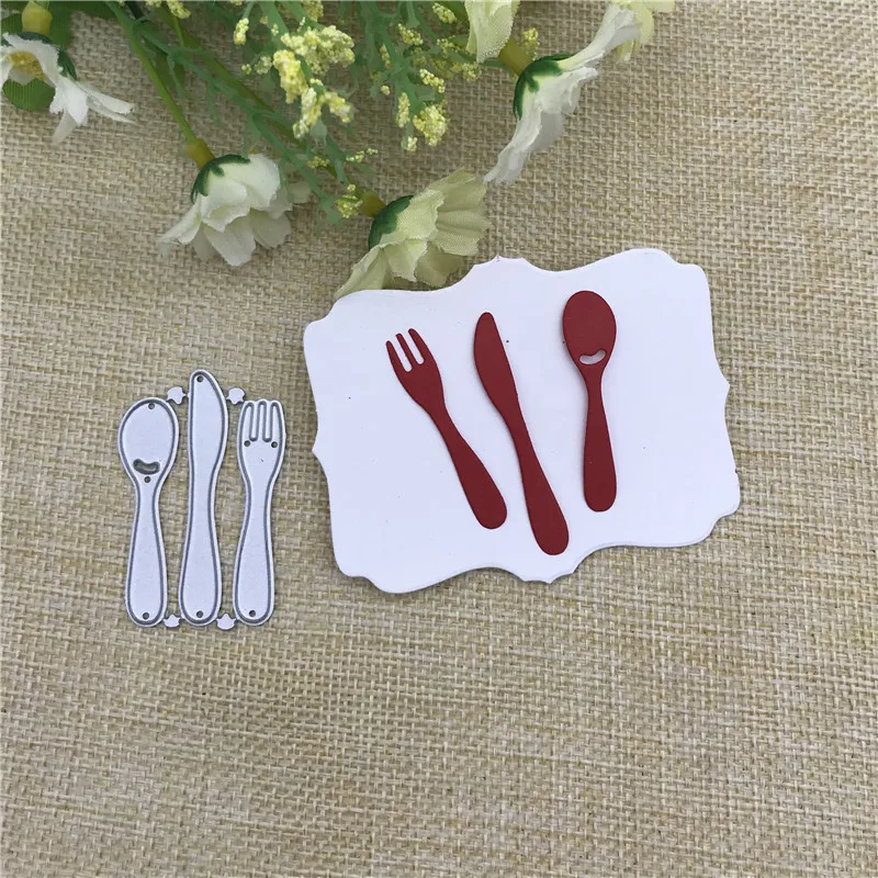 

Knife and fork spoon Metal Die Cutting For Household DIY Scrapbooking Photo Album Decorative Embossing Folder Paper Cards