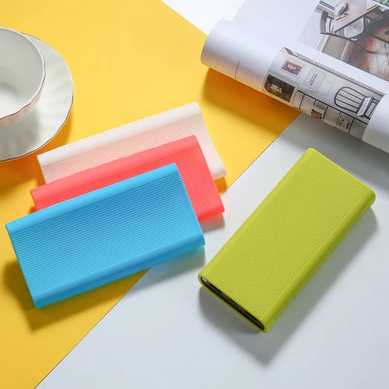 Внешний аккумулятор, силиконовый защитный чехол, чехол для Xiaomi power bank 3, 20000 мА/ч, двойной USB порт, защитный чехол