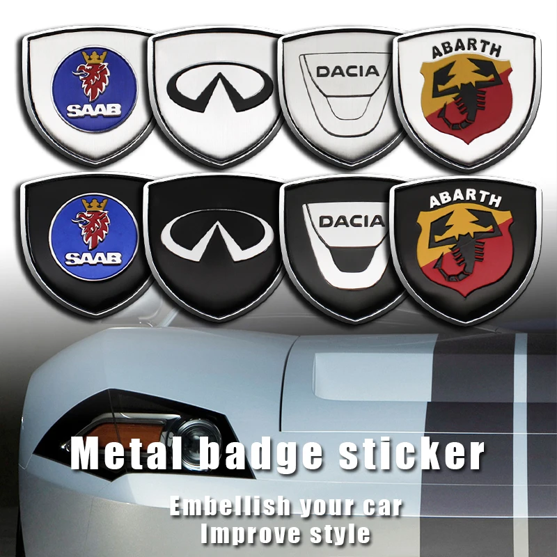 

New 3D Metal Shield Logo Car Body Trunk Emblem Decoration Sticker For Ford Escape Kuga Mondeo Ecosport Fiesta Focus2 3 4 5Ranger