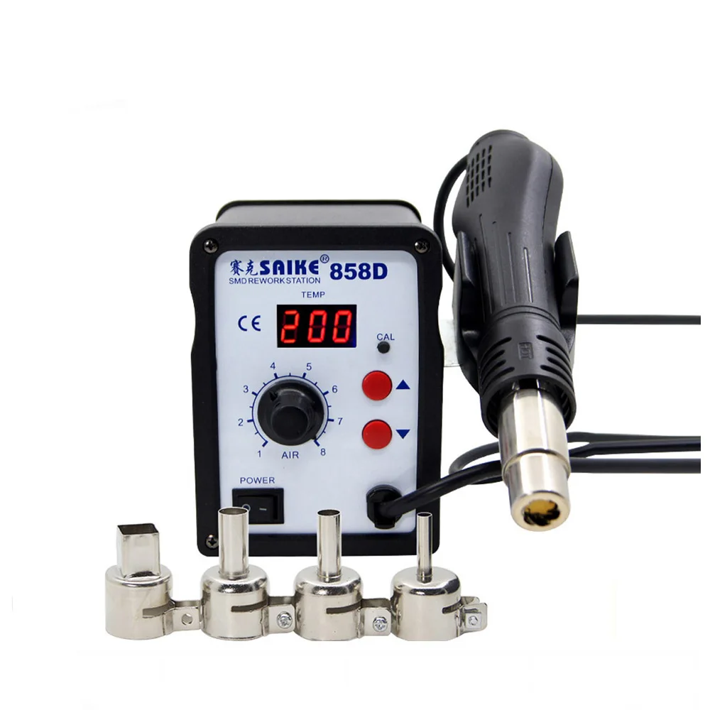 Saike 858d spadizione gratuita stazione di rilavorazione digitale pistola ad aria calda stazione di saldatura 700 w 220 v o 110V - Цвет: B