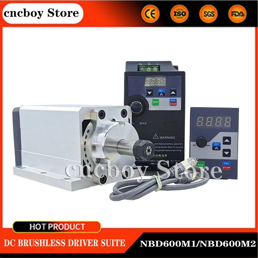 

Бесщеточный привод шпинделя NBD600M1 110VAC/NBD600M2 220VAC для экономичной гравировальной машины с бесщеточным двигателем постоянного тока
