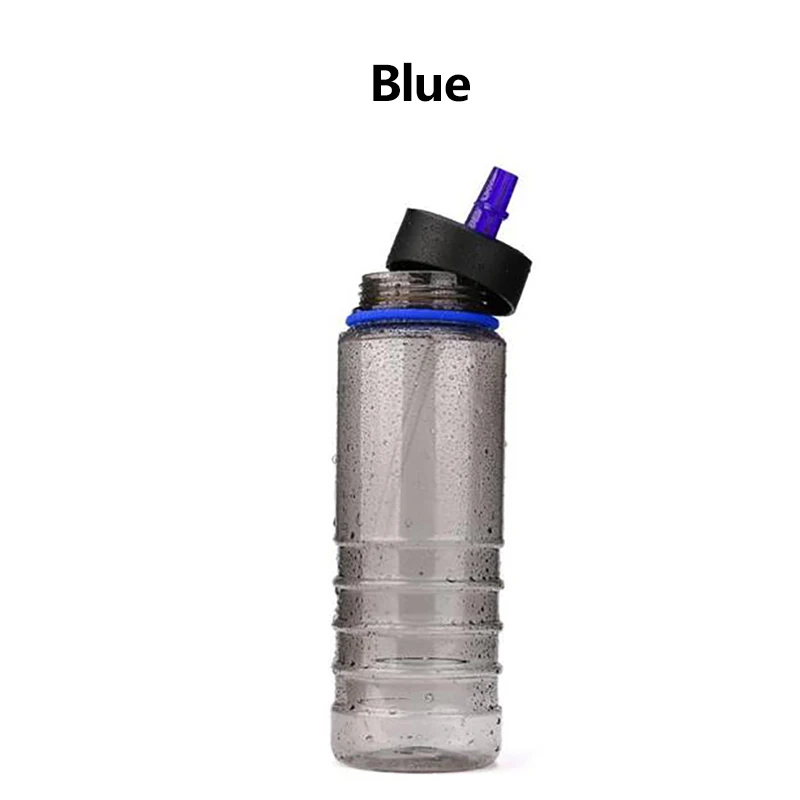 Blue 800 мл практичная Спортивная гидратационная соломенная бутылка для воды, для пешего туризма, велосипеда, чайник для тренажерного зала, спортивные Портативные велосипедные аксессуары - Цвет: Blue