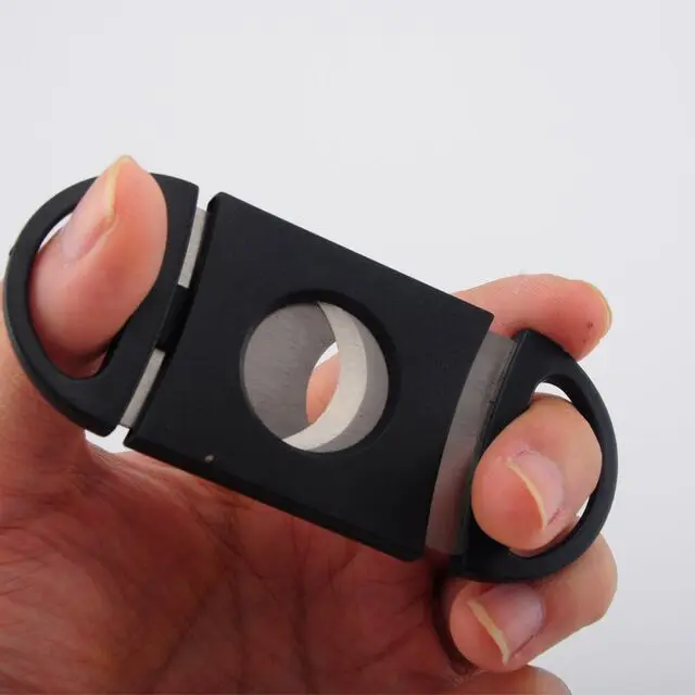 Черный роскошный пластиковый Каттер для сигар|Аксессуары сигар| |