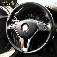 steering wheel button frame decoration cover trim for mercedes benz e class w212 2011 2015 car styling accessories sticker