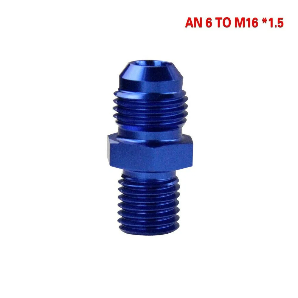 

Male AN 6 Flare To M16x1.5(mm) Straight Fitting AN6 Port Adapter NPT Straight Fuel Hose Adapter Pipe Thread Fitting