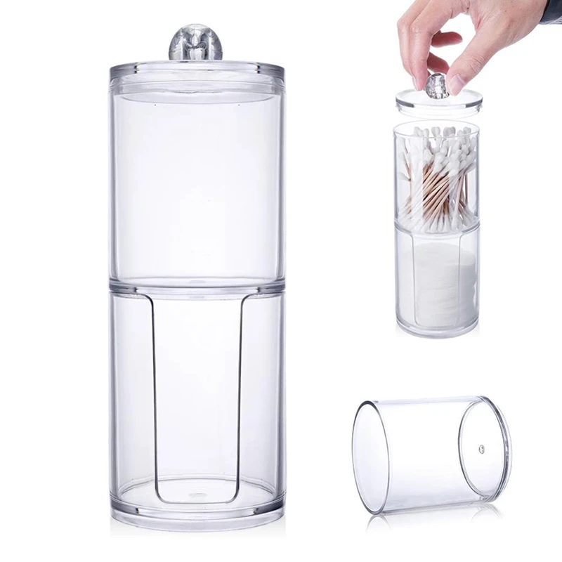 Multifunctional Cosmetic Makeup Cotton Pad Organizer Jewelry Acrylic Storage Box and Round Container Candy Jars | Дом и сад