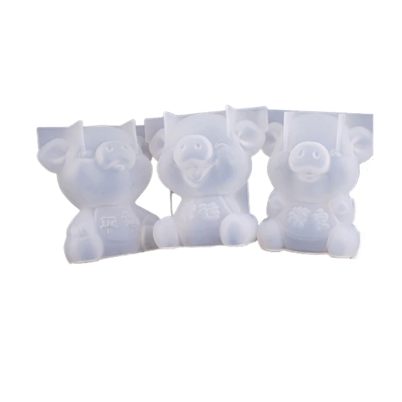 

Эпоксидная форма, зеркальная трехмерная безопасная форма для свинки, форма для куклы «сделай сам», силиконовая форма