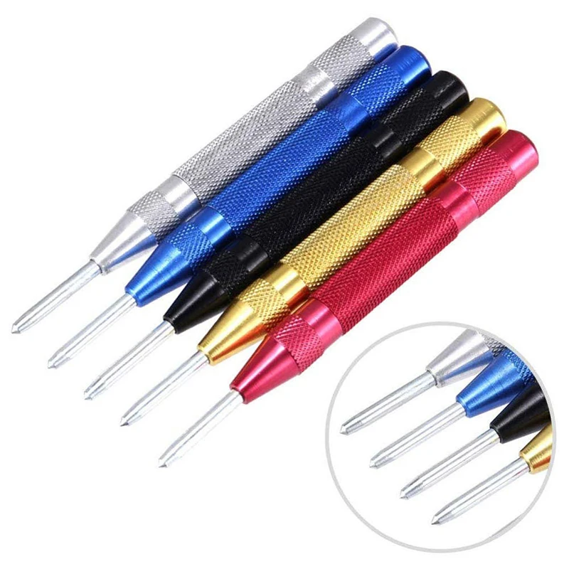 

128mm Automatic Punching Woodworking Tools Drill Bit Electric Tools Metal Drills Center Pin Punch Spring Loaded Dent Marker