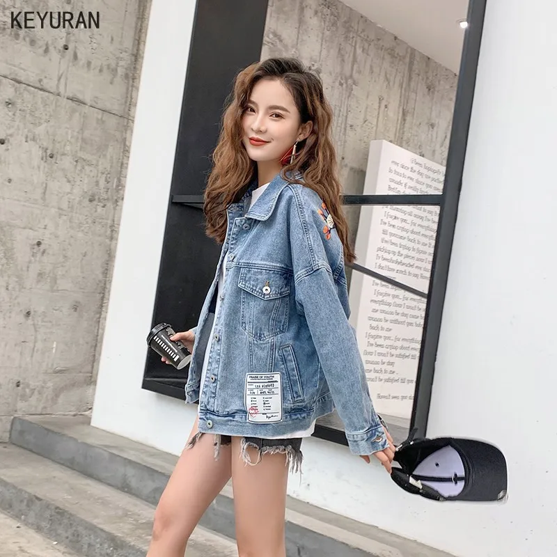 Базовое пальто бомберы винтажная ткань Лоскутная джинсовая куртка женские