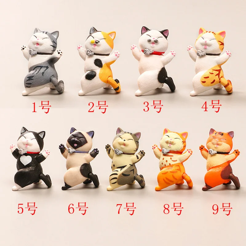 

Small Size 5cm 9 Color Turn Around Cat Hand Run Animation Peripheral Cartoon Kitty Doll Toy Ornaments