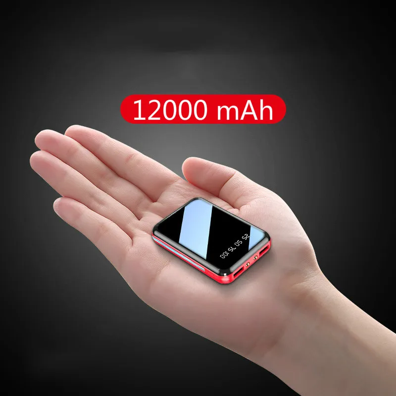 Мини банк питания 12000 мАч USB зарядка портативное зарядное устройство Внешний