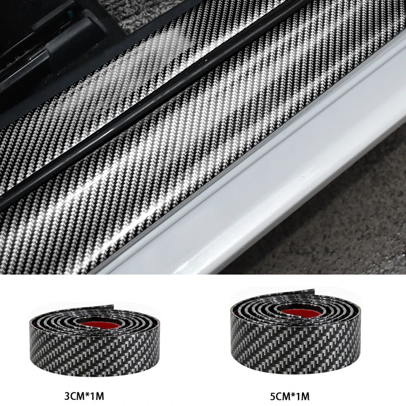 Защита на двери автомобиля защитные наклейки 5D из углеродного волокна порог