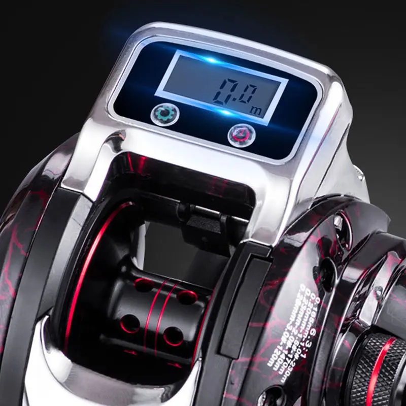 Новая спиннинговая Рыболовная катушка рыбное колесо цифровой дисплей