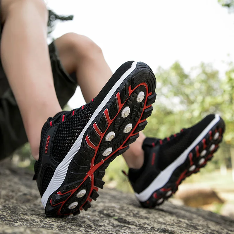

Outdoor Hiking Shoes Men Non-slip Trekking Sneakers Mesh Breathable Climbing Camping Non Slip Wear-resistant High Quality