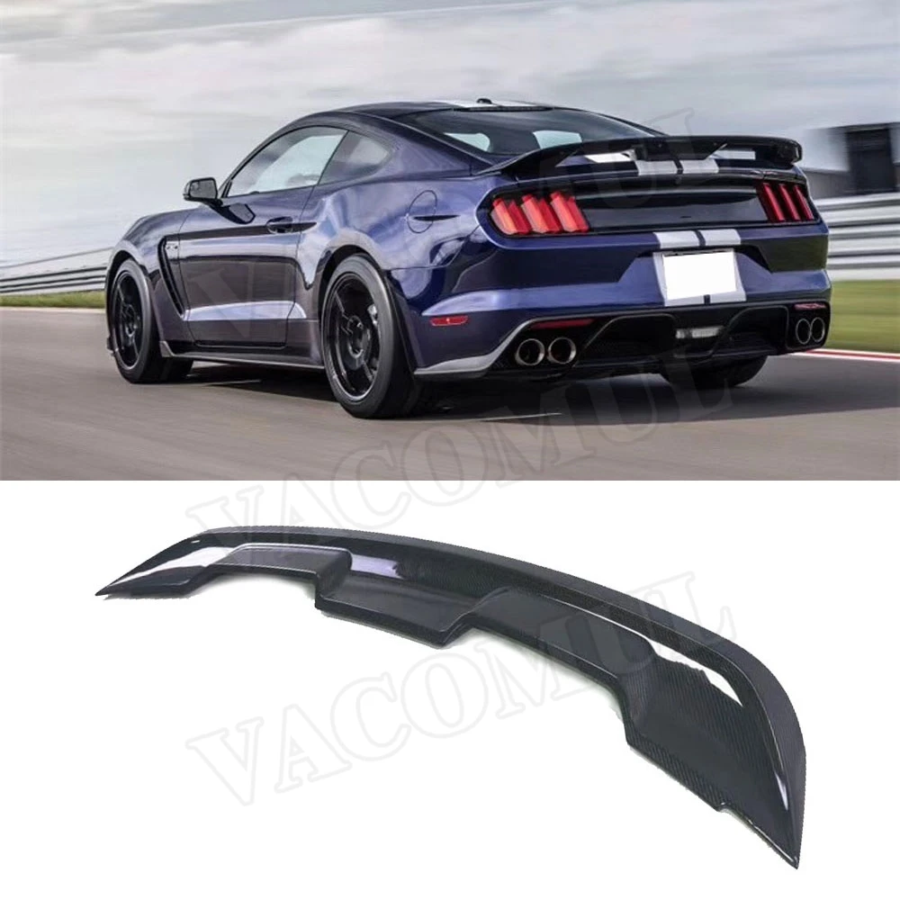 

Carbon Fiber Rear Boot Spoiler Wings for Ford Mustang GT V8 V6 Coupe 2015 -2019 GT500 Style Spoiler FRP Car Styling