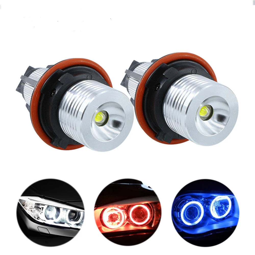 

New 12V 2 pcs LED Side Marker for BMW Angel Eyes Marker Lights Bulbs Flashing White Yellow Blue