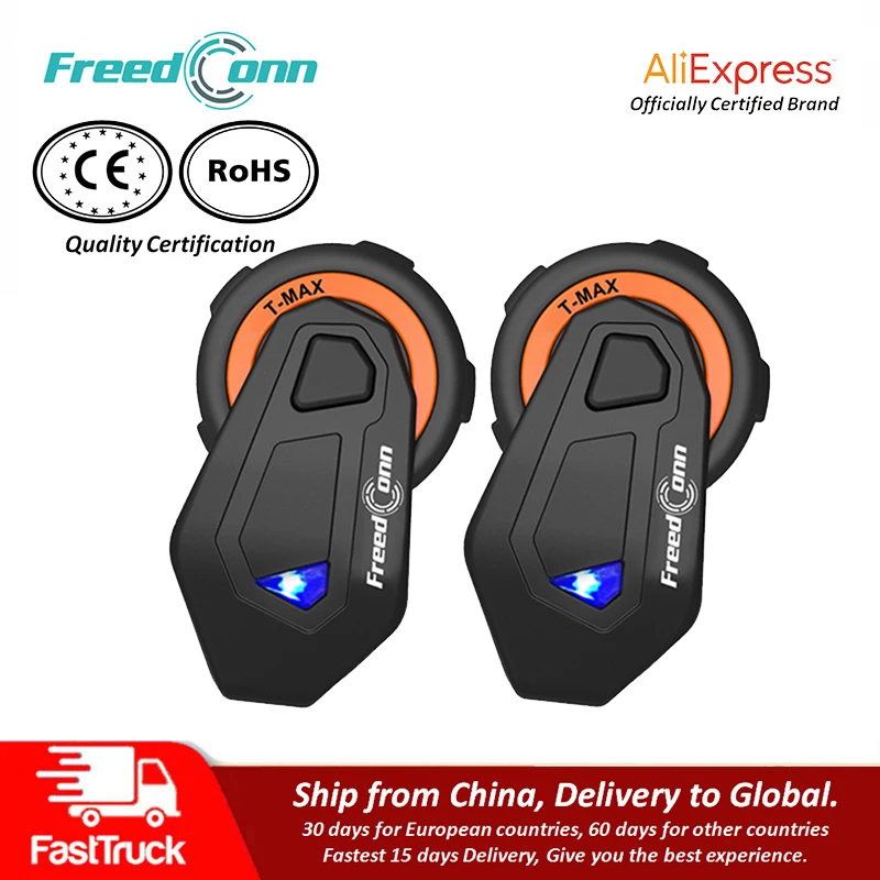 QPLOVE 2 шт. FreedConn T Max мотоциклетный шлем микрофон Bluetooth гарнитура для домофона
