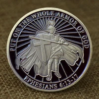 american challenge coin armor warrior green bronze badge 3d commemorative collection coin gift lucky coin