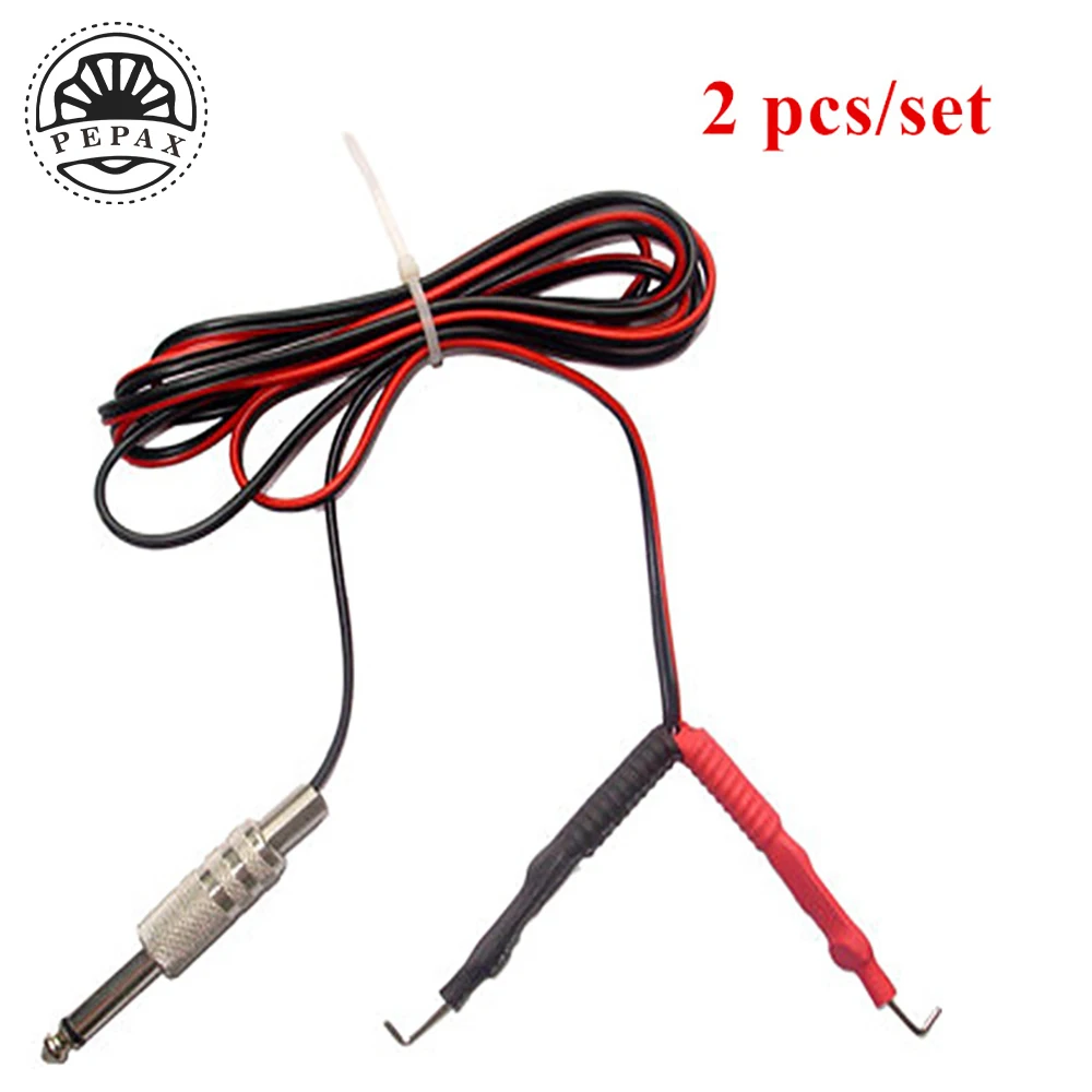 

PEPAX 2pcs TattooClip Cord Rubber Silicone Standard 1.8m Length Red Color for Tattoo Power Supply & Tattoo Machine Free Shipping