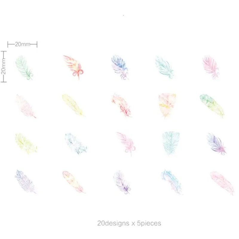 100 шт./упак. Красивая сказочная мечтательная Лазерная Марля наклейки для детей