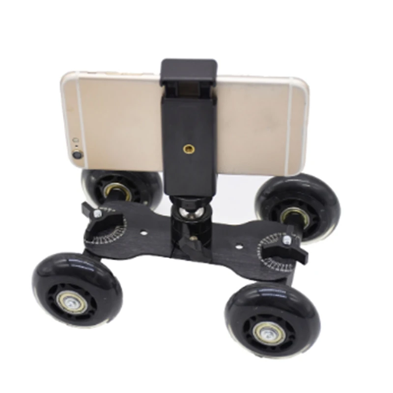 Спортивная камера для фотосъемки на рельсах четырехколесная черная ультра Тихая