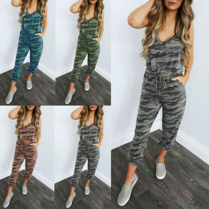 Thefound 2019 Women Sleeveless Jumpsuit Long Trousers Bodycon Playsuit Clubwear Party | Женская одежда
