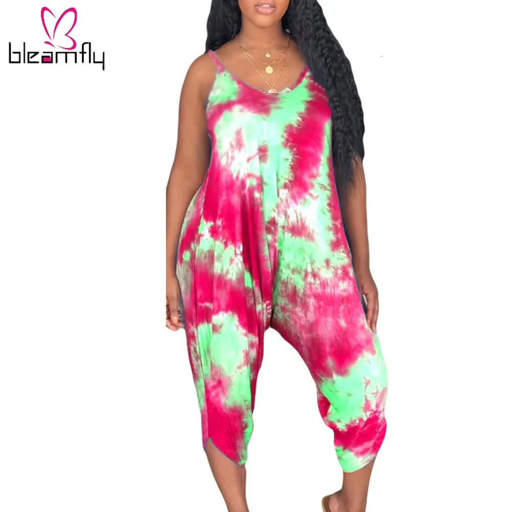 Повседневные женские шаровары с принтом в виде галстука-красителя Свободные