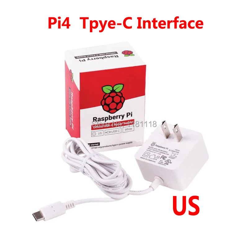 Raspberry Pi 4 model B официальная мощность 5 в 3 А Type C 4B питание|Демонстрационные стенды| |