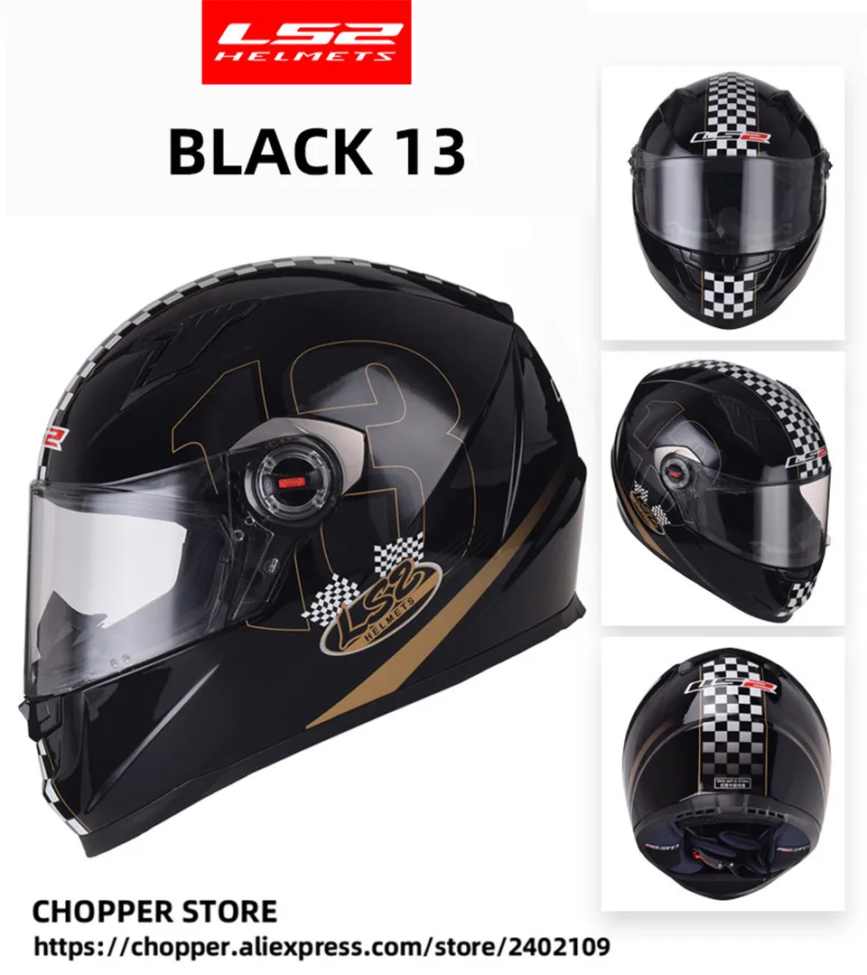 LS2 FF358 классический Capacetes de Motociclista мотоциклетный шлем анфас мотоциклетный мужской гоночный мотоциклетный шлем
