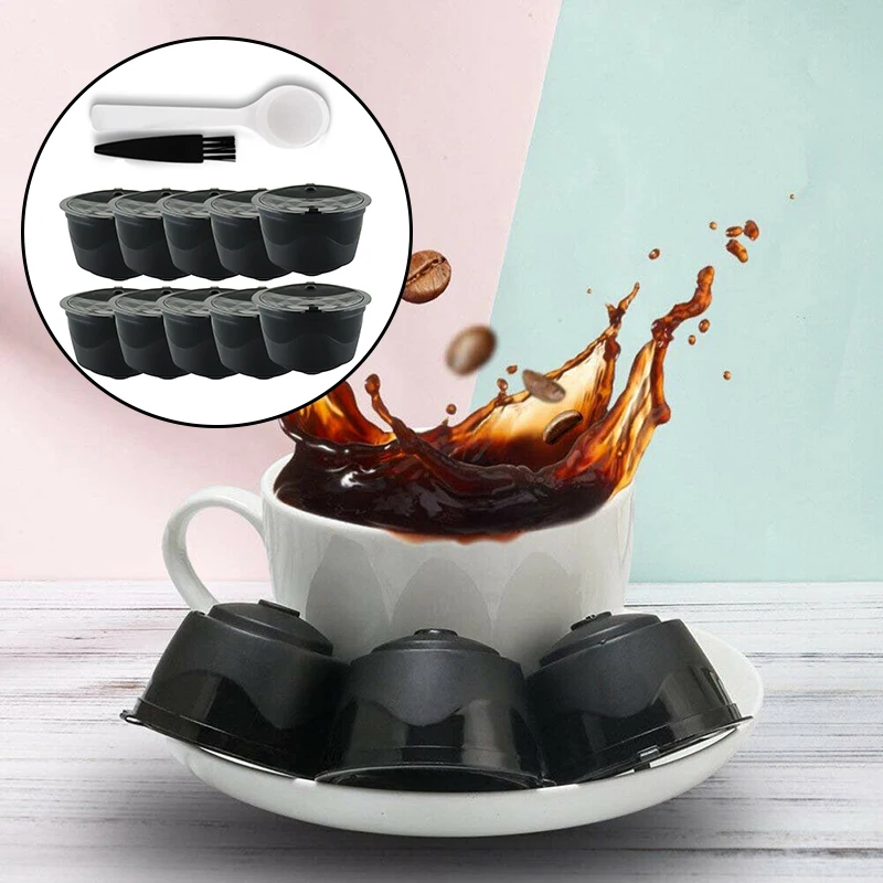 10 шт. пищевой материал многоразовая перезаправляемая кофейная капсула набор