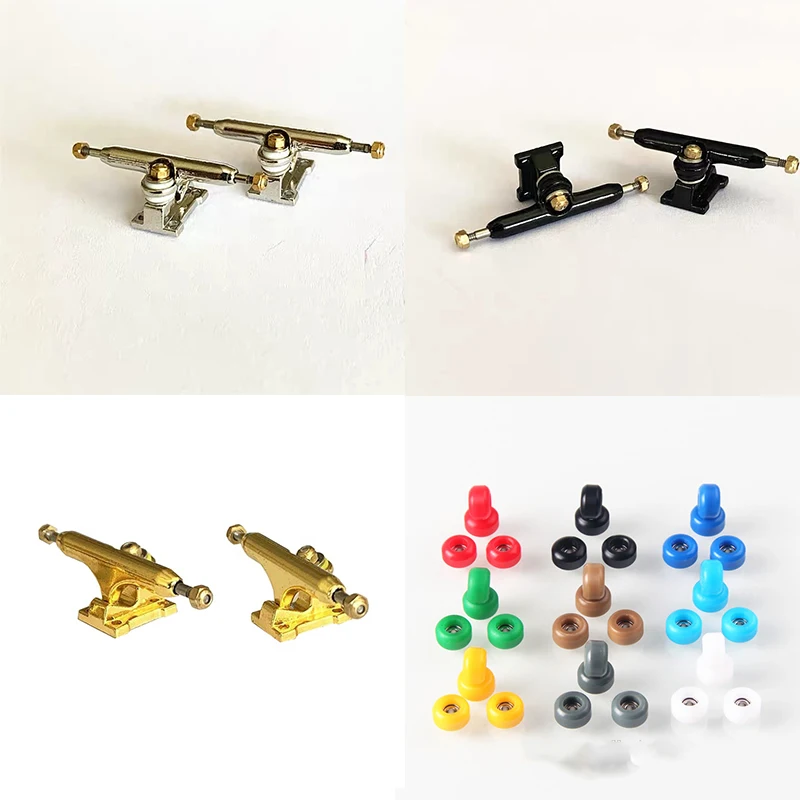 

32mm 34mm Solid Fingerboard Trucks New Single Axle 32mm trucks with Lock Nuts and Tool and CNC Wheels