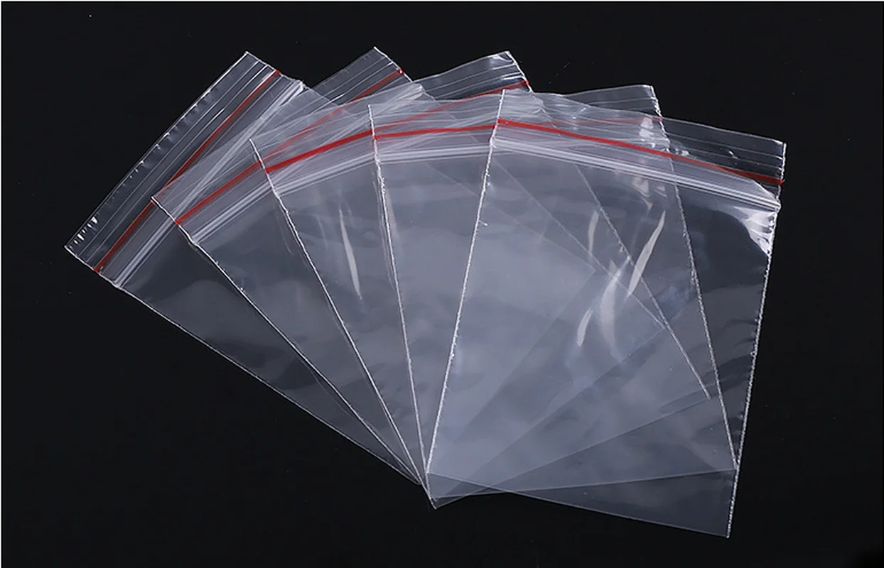 100 шт Высокое качество Пластиковые молнии замок Ziplock Сумки прозрачная упаковка для хранения продуктов маленькие ювелирные изделия Упаковка Reclosable поли молнии мешок толстый