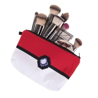 pokemon cartoon anime storage bag pikachu pokeball cute cosmetic bag large capacity makeup pouch for women girls birthday gift