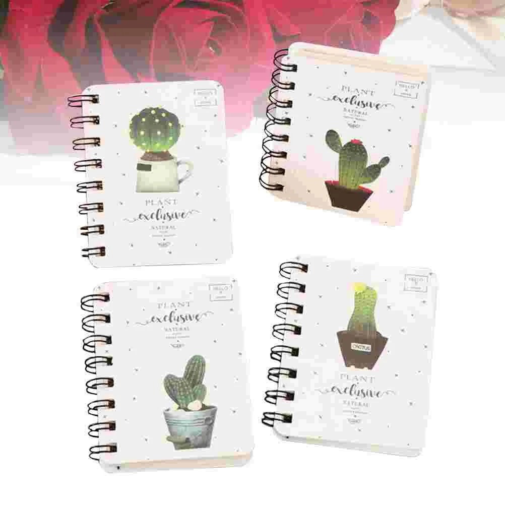 

4pcs Loose-leaf Notebooks Week Planner Spiral Notebooks Diary Notepads School Stationery