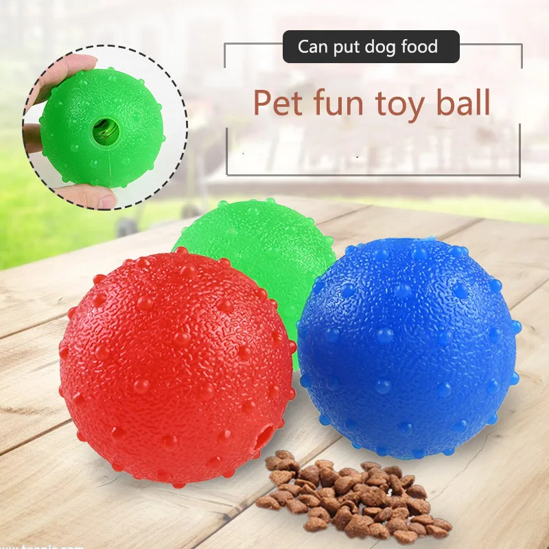 Игрушки для собак колокольчики резиновый протекающий мяч еды Интерактивная