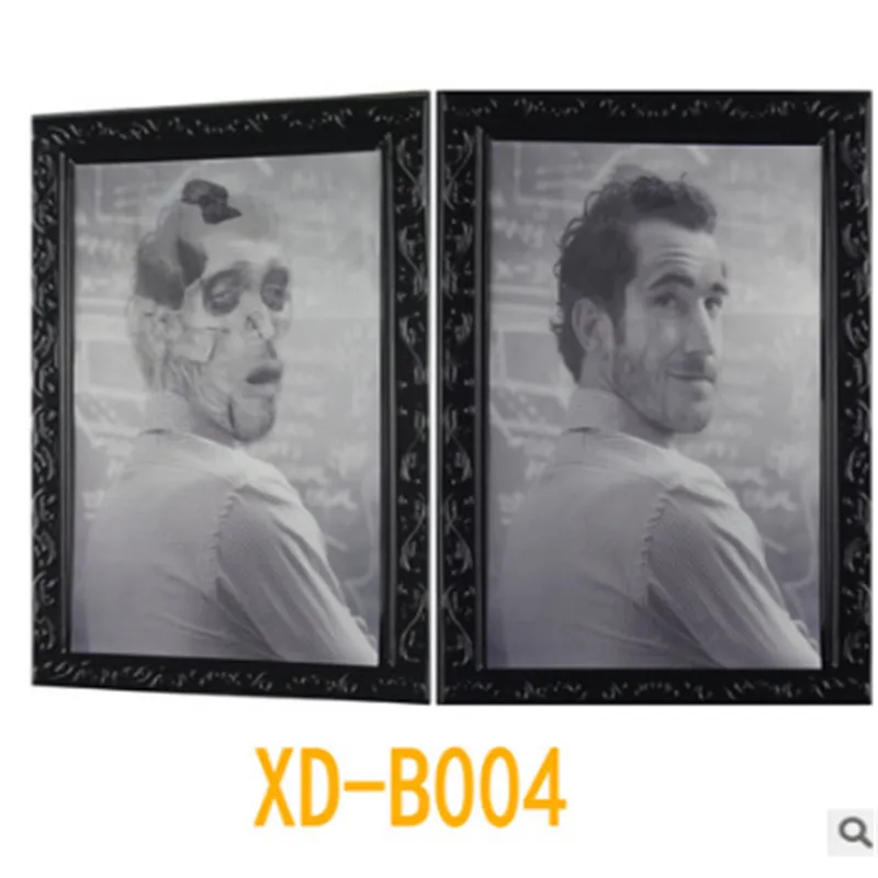 Фоторамка с изображением ужасов, линзовидная, 3D, для изменения лица, фоторамка, страшный портрет, хэллоуинская страшилка, праздничное украшение для вечеринок, реквизит - Цвет: As photo shows