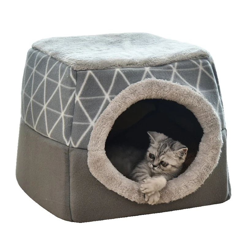 Дом для собак 2019 складной собачье гнездо плюшевый питомник приятный кожи домик