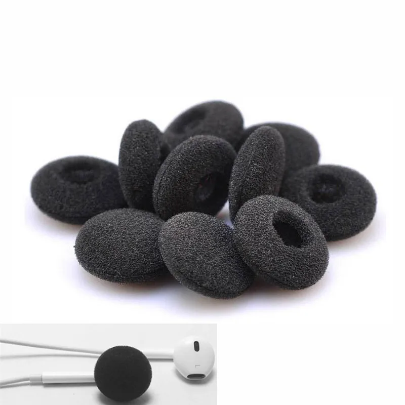 

50Pcs 18mm Mini Sponge Cover Black earphone sponge cover Foam Eartips Earbud Ear Tips Cushion Replacement Ear Pads For MP3 MP4