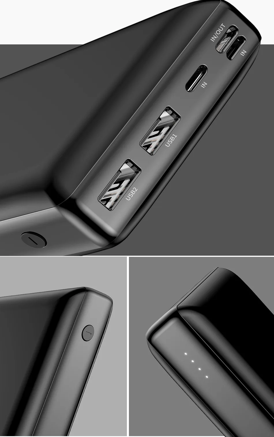Baseus 30000 мАч Внешний аккумулятор PD USB C Быстрая зарядка внешний аккумулятор для iPhone11 samsung huawei type C портативное зарядное устройство Внешний аккумулятор