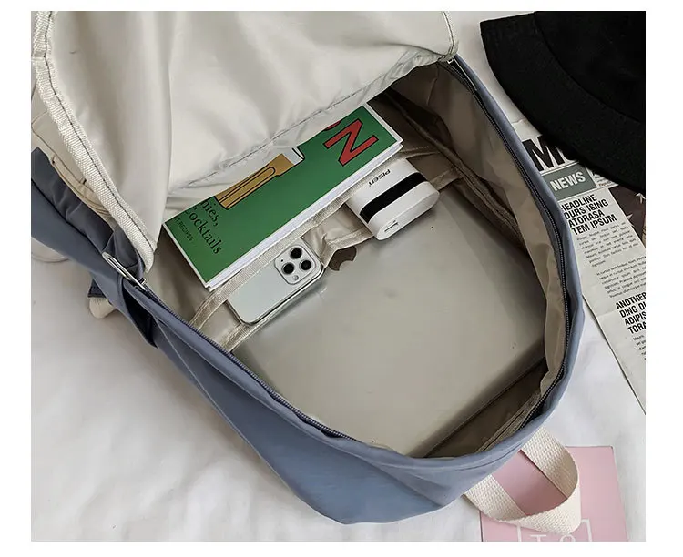 

Nylon Korean Harajuku Campus Student Girl Schoolbag Fashion Wild Backpack Multifunctional Outdoor Travel Bags Mochila Escolar